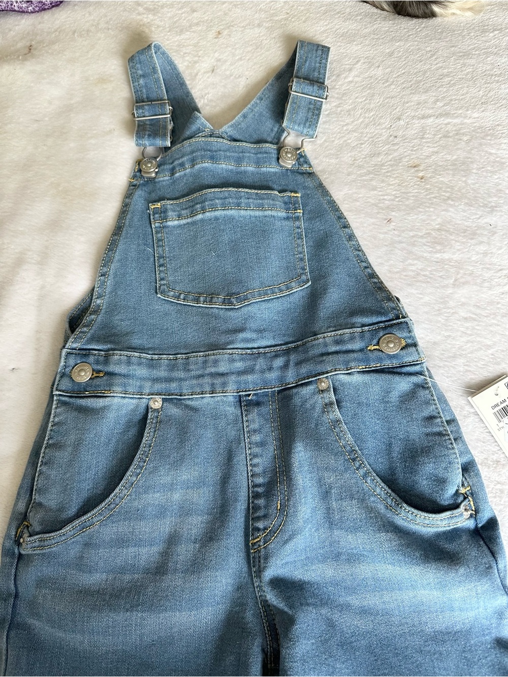 Dream Pairs Light Blue Denim Overalls for Kids